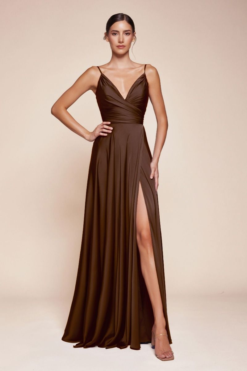 Ladivine 7485 - A-Line Soft Satin Bridesmaid Dress