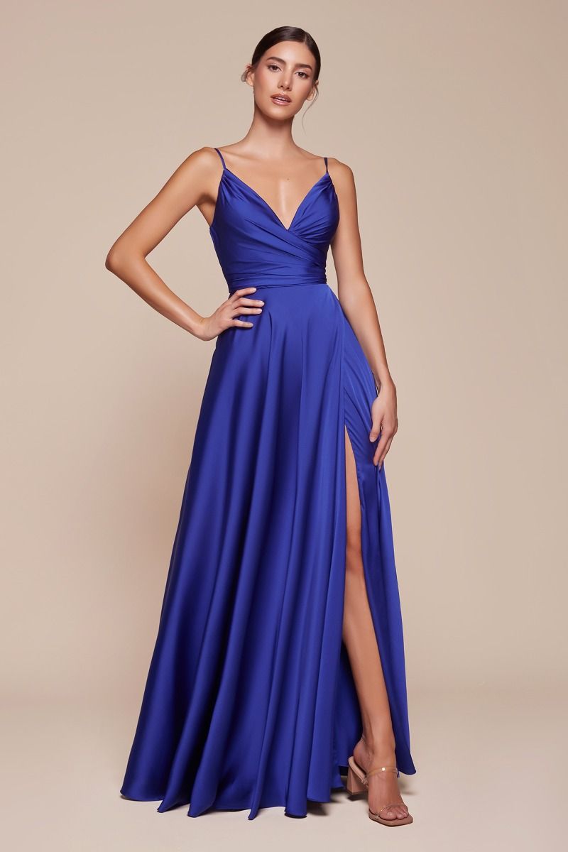 Ladivine 7485C - Satin Sweetheart Neck Bridesmaid Dress