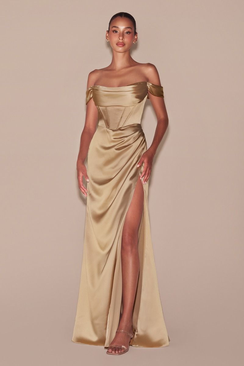 Ladivine 7492 - Satin Bridesmaid Dress
