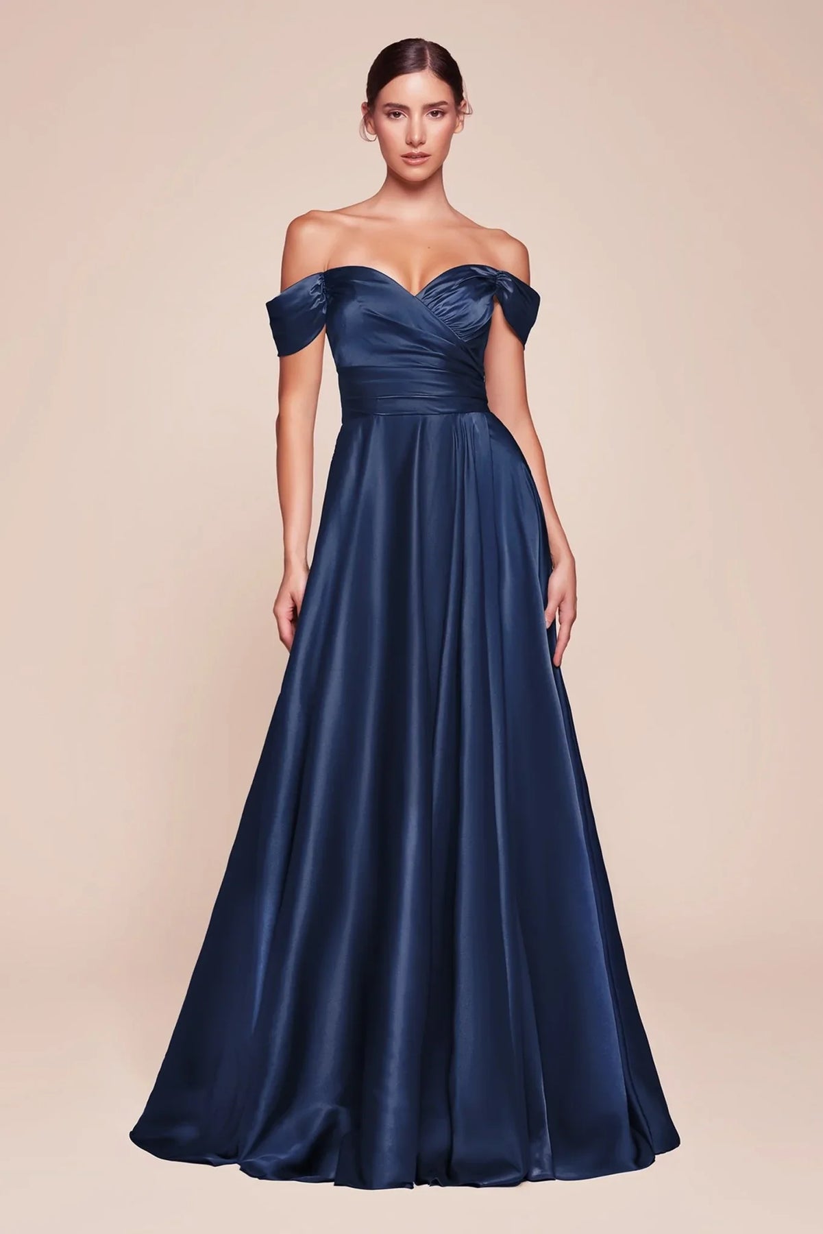 Ladivine 7493C - Satin A-Line Bridesmaid Dress