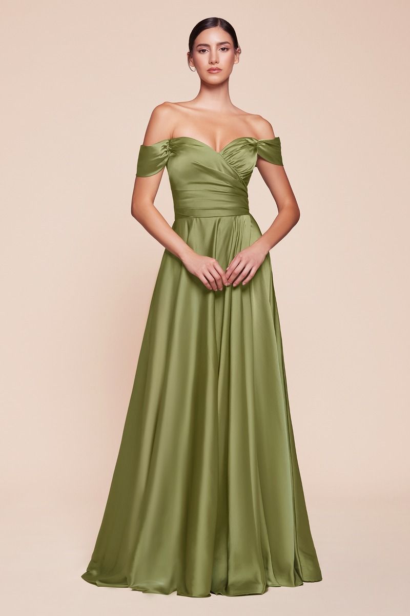 Ladivine 7493C - Satin A-Line Bridesmaid Dress