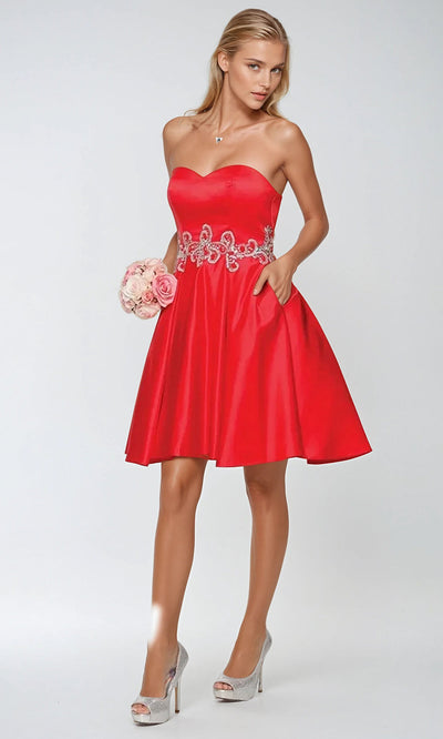 Juliet Dresses 769 - Strapless Sweetheart Short Dress Homecoming Dresses