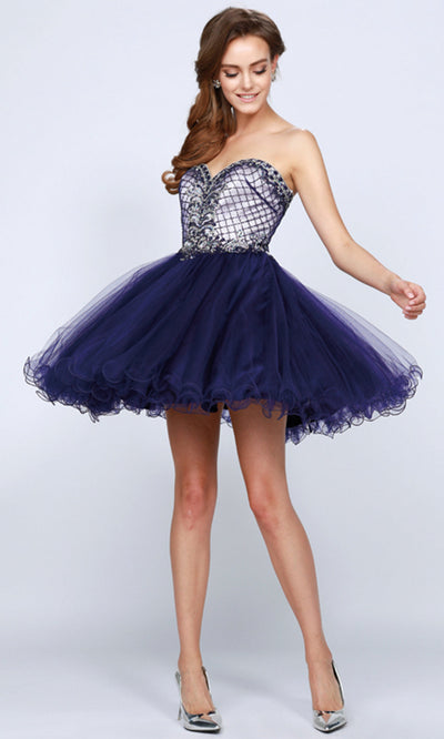 Juliet Dresses 778 - A-Line Skirt Sparkling Sweetheart Dress Cocktail Dresses