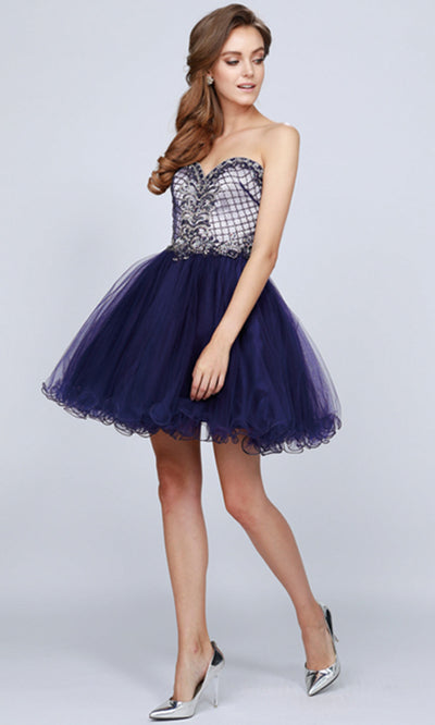 Juliet Dresses 778 - A-Line Skirt Sparkling Sweetheart Dress Cocktail Dresses