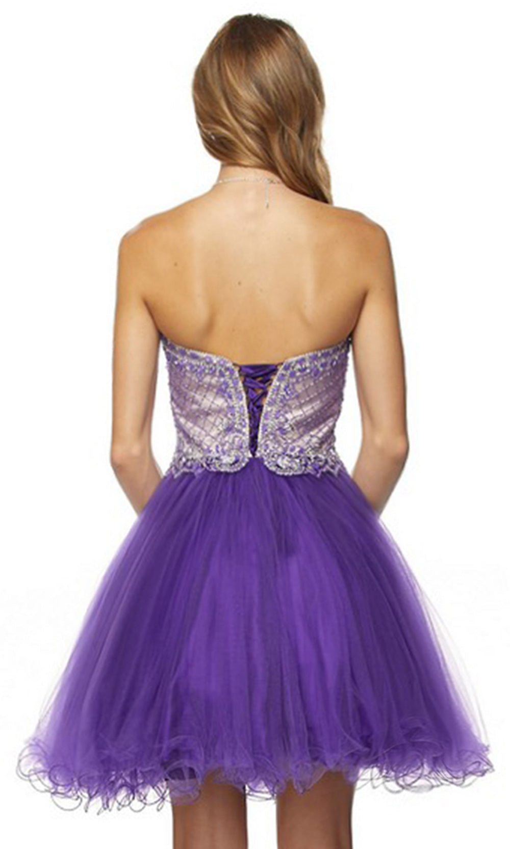 Juliet Dresses 778 - A-Line Skirt Sparkling Sweetheart Dress Cocktail Dresses