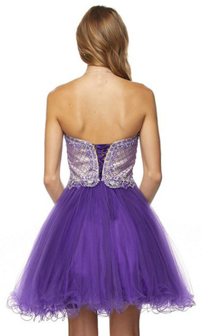 Juliet Dresses 778 - A-Line Skirt Sparkling Sweetheart Dress Cocktail Dresses