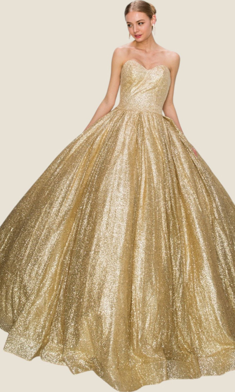 Cinderella Couture 8010J - Sweetheart Neck Glitter Ballgown Cinderella Couture 8010J - Sweetheart Neck Glitter Ballgown