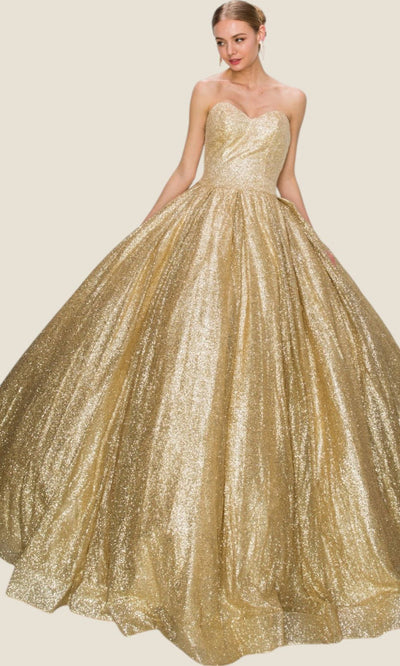 Cinderella Couture 8010J - Sweetheart Neck Glitter Ballgown Cinderella Couture 8010J - Sweetheart Neck Glitter Ballgown