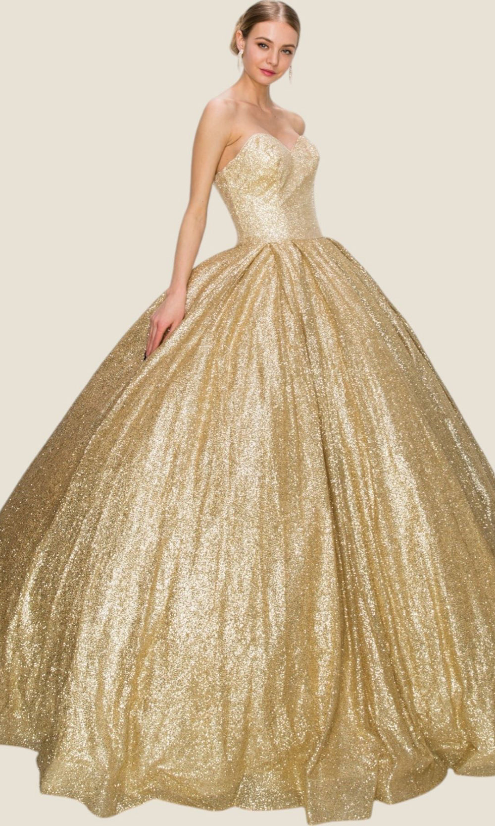 Cinderella Couture 8010J - Sweetheart Neck Glitter Ballgown Cinderella Couture 8010J - Sweetheart Neck Glitter Ballgown