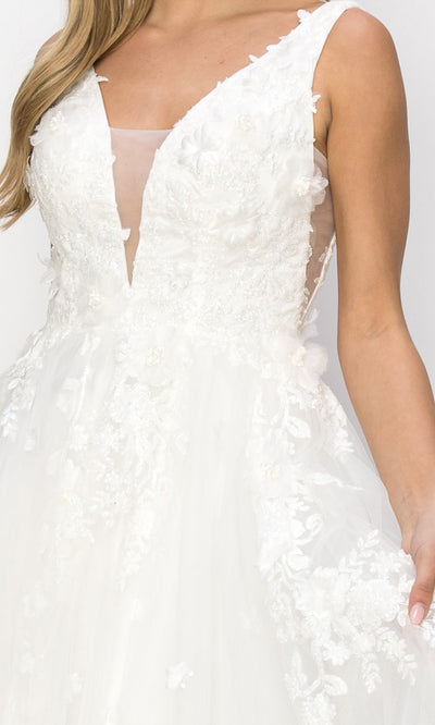 Cinderella Couture 8040J - Sleeveless 3D Floral A-Line Evening Gown Cinderella Couture 8040J - Sleeveless 3D Floral A-Line Evening Gown