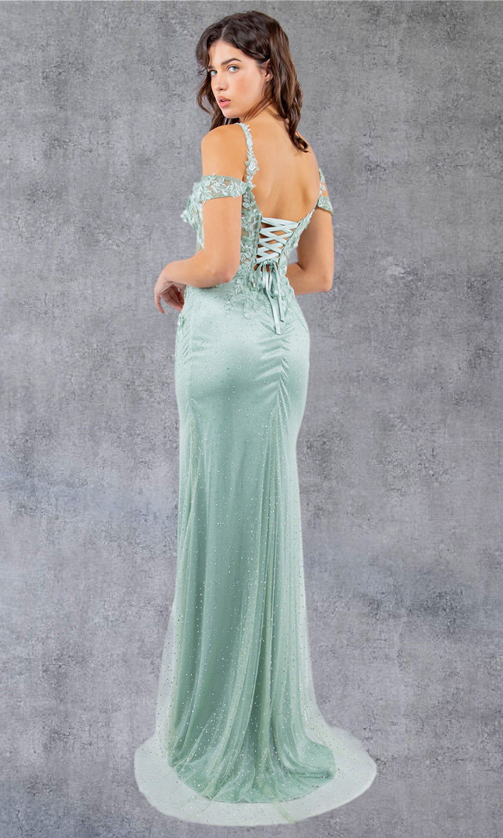 Cinderella Couture 8049J - Sweetheart Sheer Bodice Slit Gown Cinderella Couture 8049J - Sweetheart Sheer Bodice Slit Gown