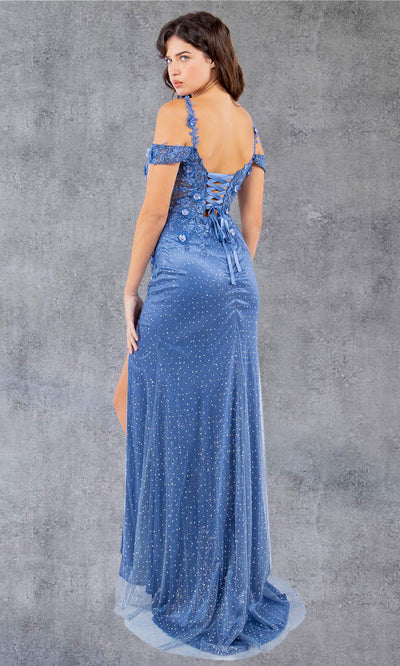 Cinderella Couture 8049J - Sweetheart Sheer Bodice Slit Gown Cinderella Couture 8049J - Sweetheart Sheer Bodice Slit Gown