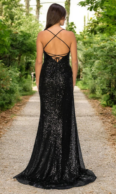 Cinderella Couture 8056J - Lace-Up Back Sequin Embellished Gown Cinderella Couture 8056J - Lace-Up Back Sequin Embellished Gown