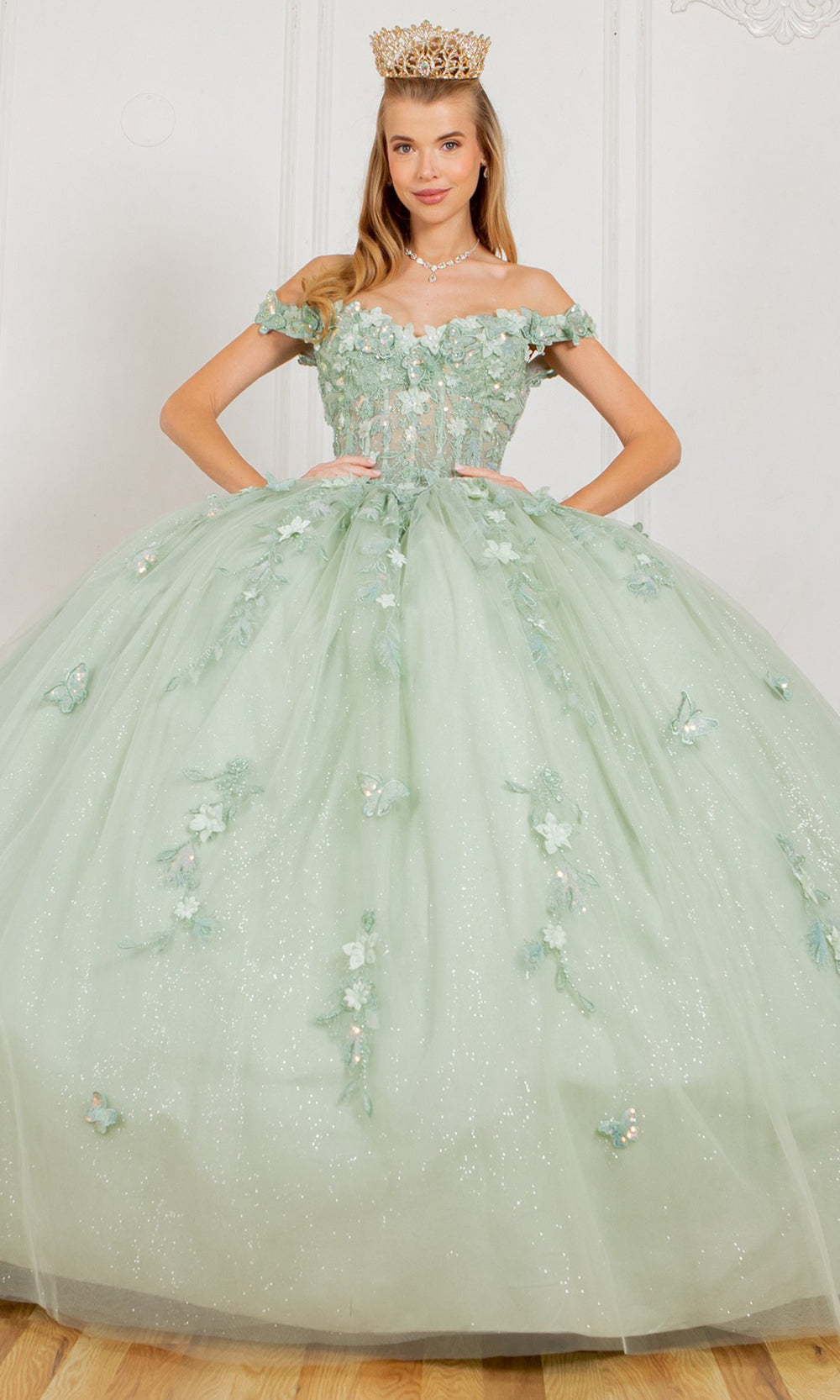 Cinderella Couture 8075J - Sweetheart Applique Quinceanera Gown Cinderella Couture 8075J - Sweetheart Applique Quinceanera Gown