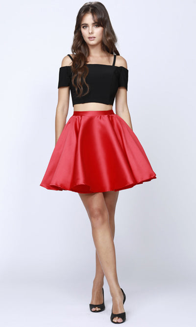 Juliet Dresses 809 - Straight Across Flared Short Dress Cocktail Dresses