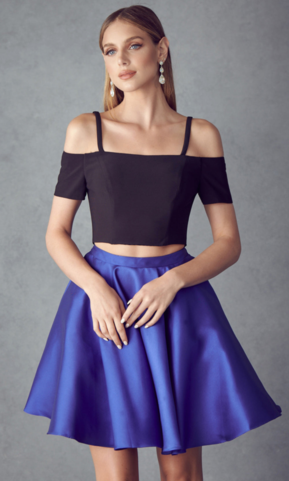 Juliet Dresses 809 - Straight Across Flared Short Dress Cocktail Dresses