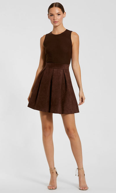 Ieena Duggal 81071 - Pleated Skirt Sleeveless Cocktail Dress Homecoming Dresses