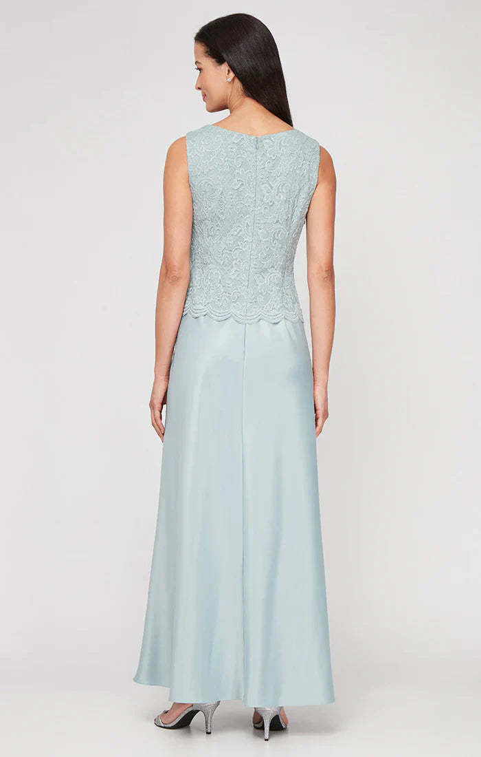 Alex Evenings - 81122326 Embroidered Lace Scoop Neck Formal Dress with Jacket