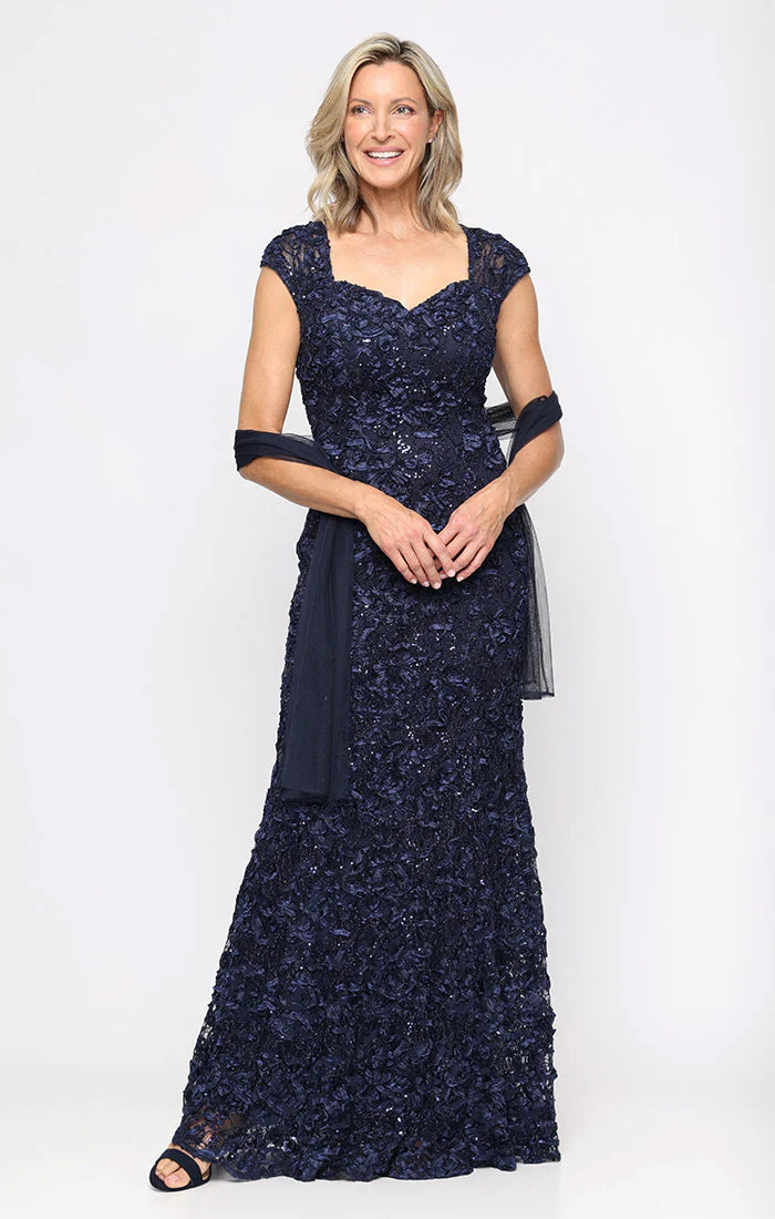 Alex Evenings 81122588 - Cap Sleeve Soutache Formal Dress