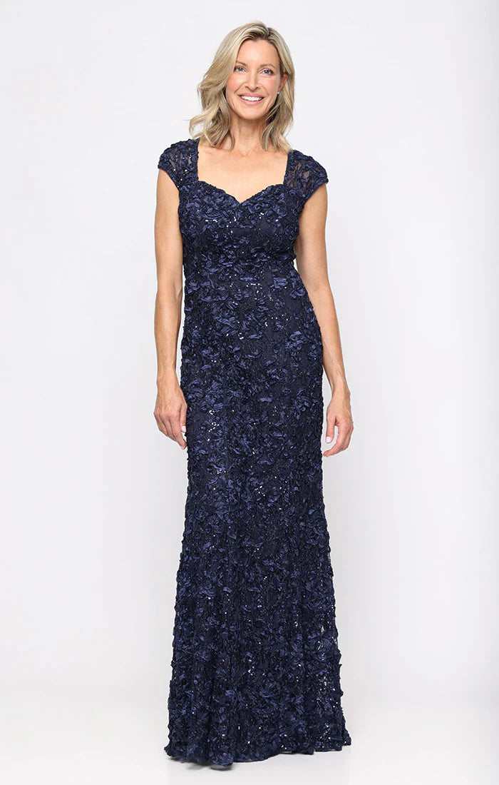 Alex Evenings 81122588 - Cap Sleeve Soutache Formal Dress