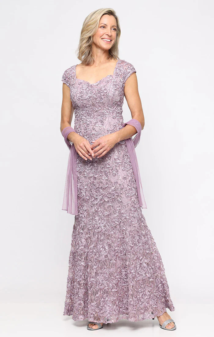 Alex Evenings 81122588 - Cap Sleeve Soutache Formal Dress