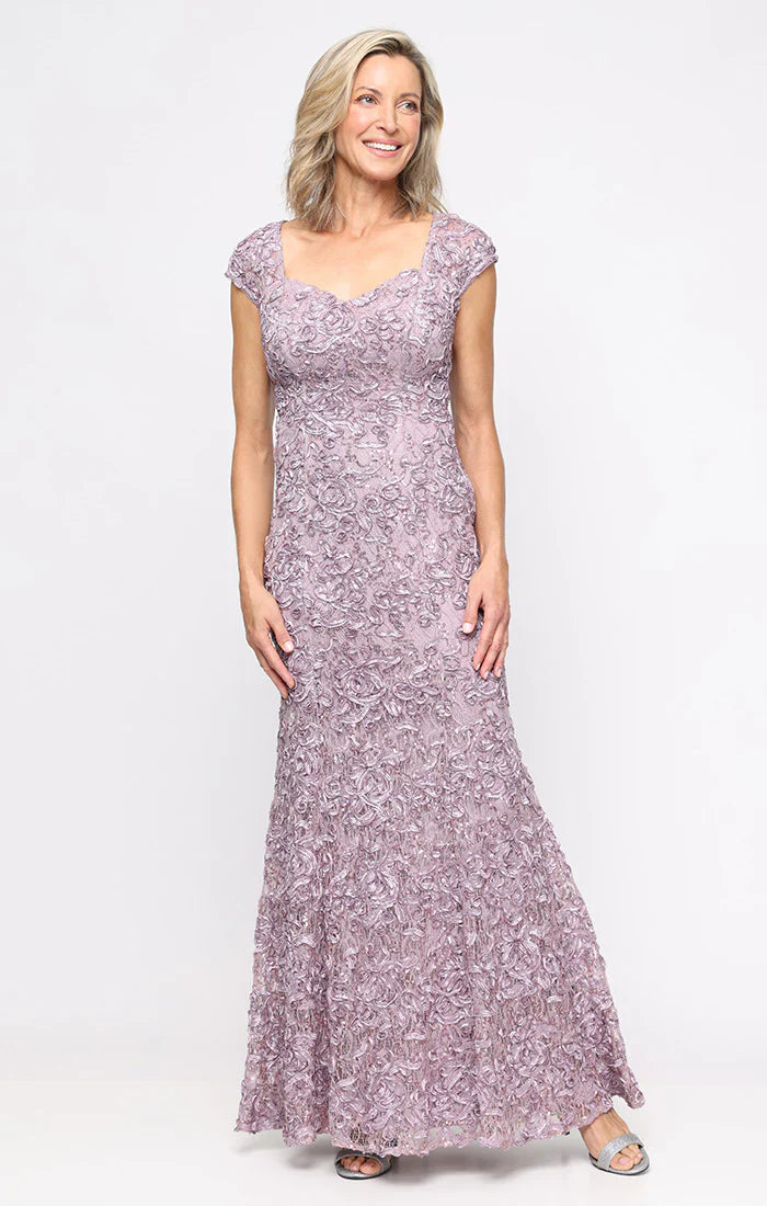 Alex Evenings 81122588 - Cap Sleeve Soutache Formal Dress