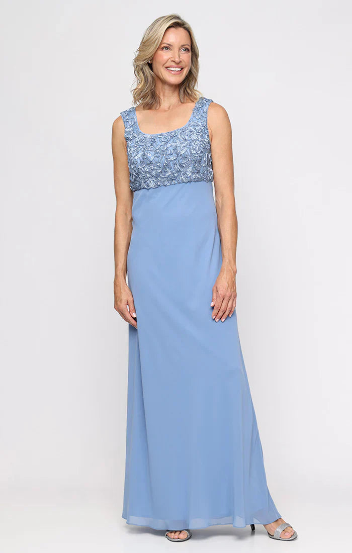 Alex Evenings 81122629 - Empire Waist Soutache Bodice Long Gown