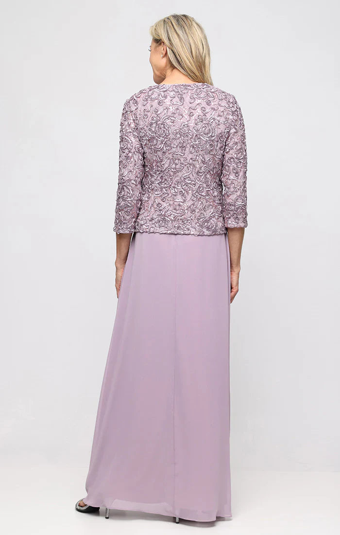 Alex Evenings 81122629 - Empire Waist Soutache Bodice Long Gown