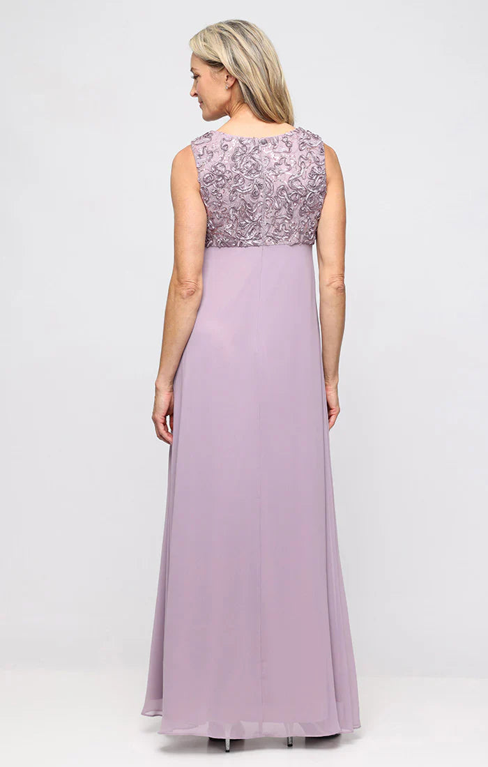 Alex Evenings 81122629 - Empire Waist Soutache Bodice Long Gown