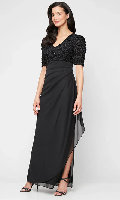 Alex Evenings 82122633 - Empire Waist V-Neckline Column Gown Mother of the Bride Dresses