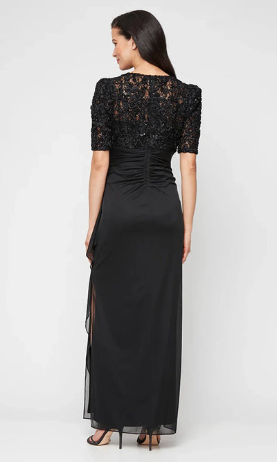 Alex Evenings 84122633 - Puff Sleeve Empire Waist Plus Evening Dress Mother of the Bride Dresses