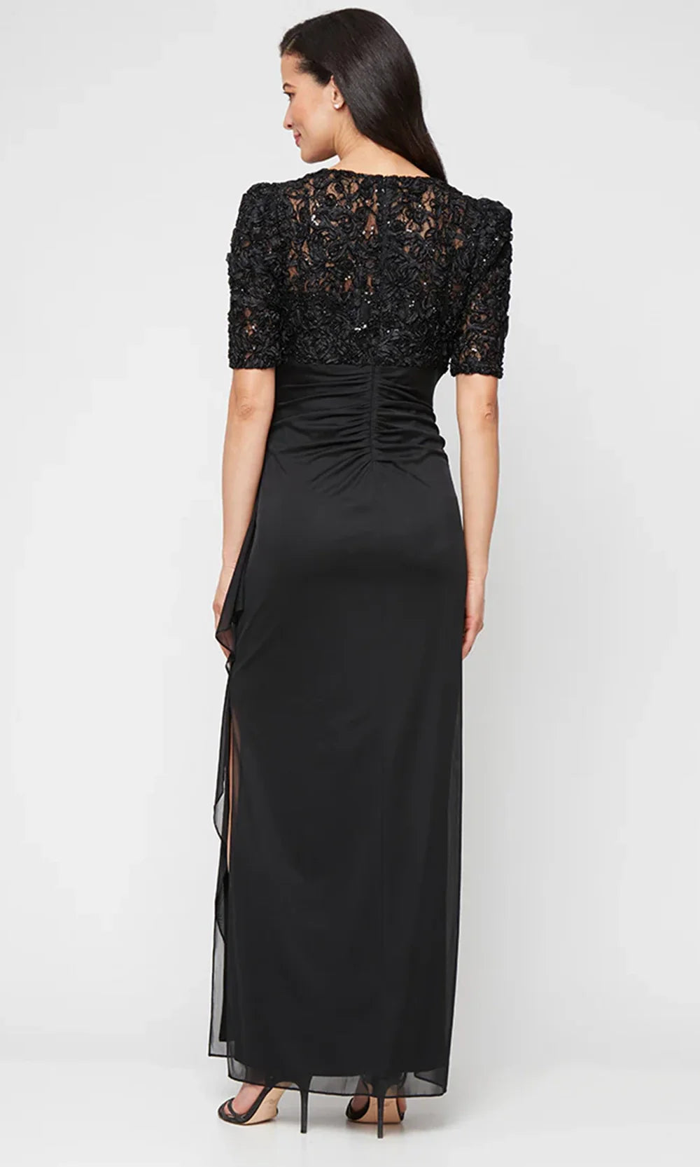 Alex Evenings 82122633 - Empire Waist V-Neckline Column Gown Mother of the Bride Dresses