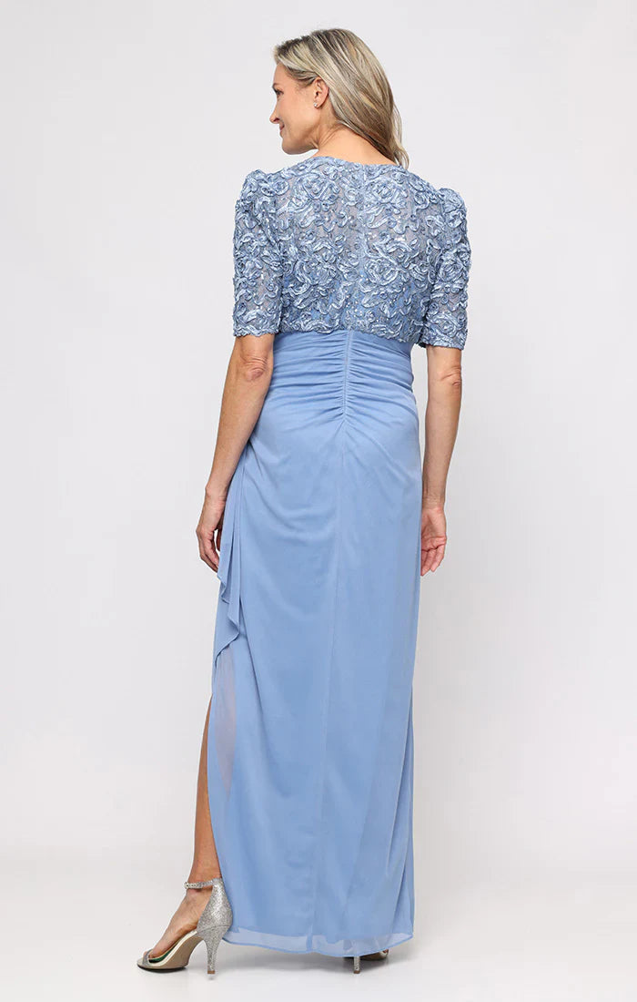 Alex Evenings 82122633 - Empire Waist V-Neckline Column Gown