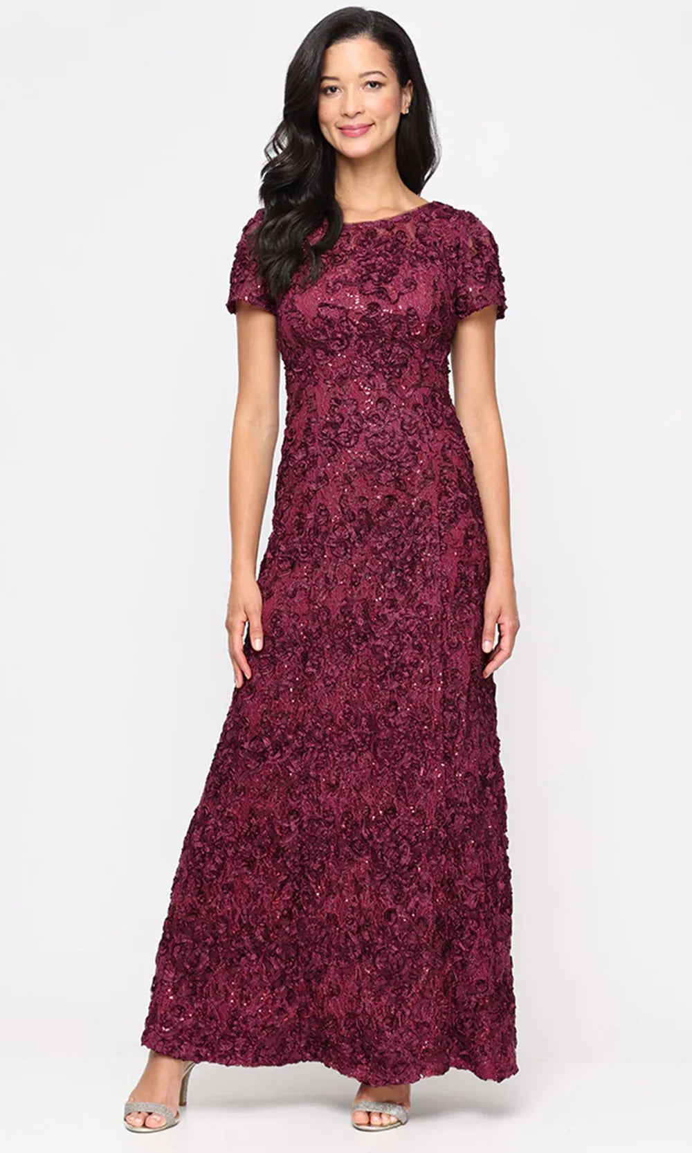 Alex Evenings 82122670 - Jewel Neck Soutache Sequin Lace Gown Prom Dresses