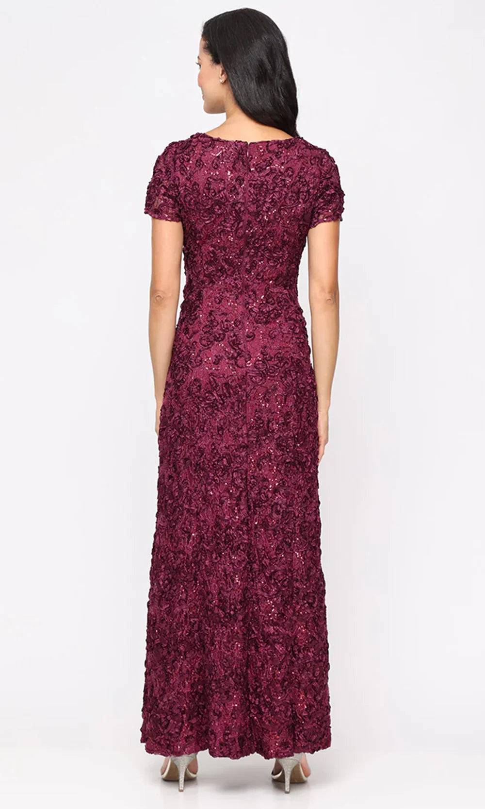 Alex Evenings 82122670 - Jewel Neck Soutache Sequin Lace Gown Prom Dresses