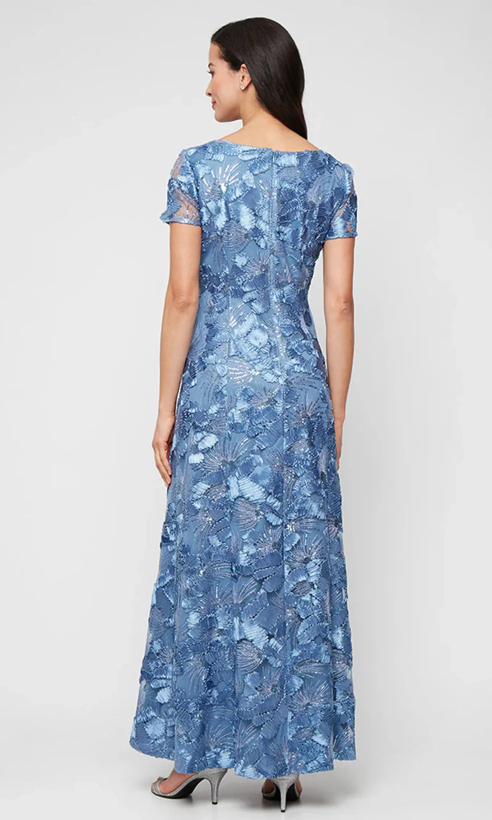 Alex Evenings 82122674 - Allover Lace Short Sleeve Formal Gown Mother of the Bride Dresses