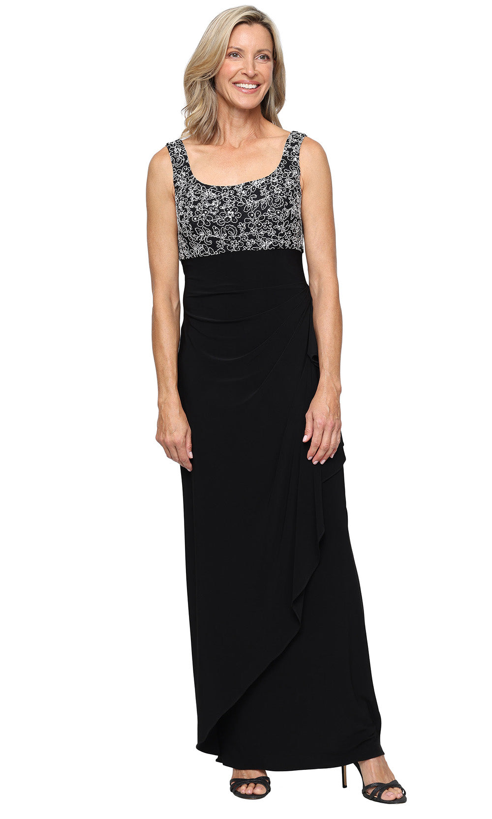 Alex Evenings 81122763 - Lace Jacket Matte Jersey Column Gown Mother of the Bride Dresses