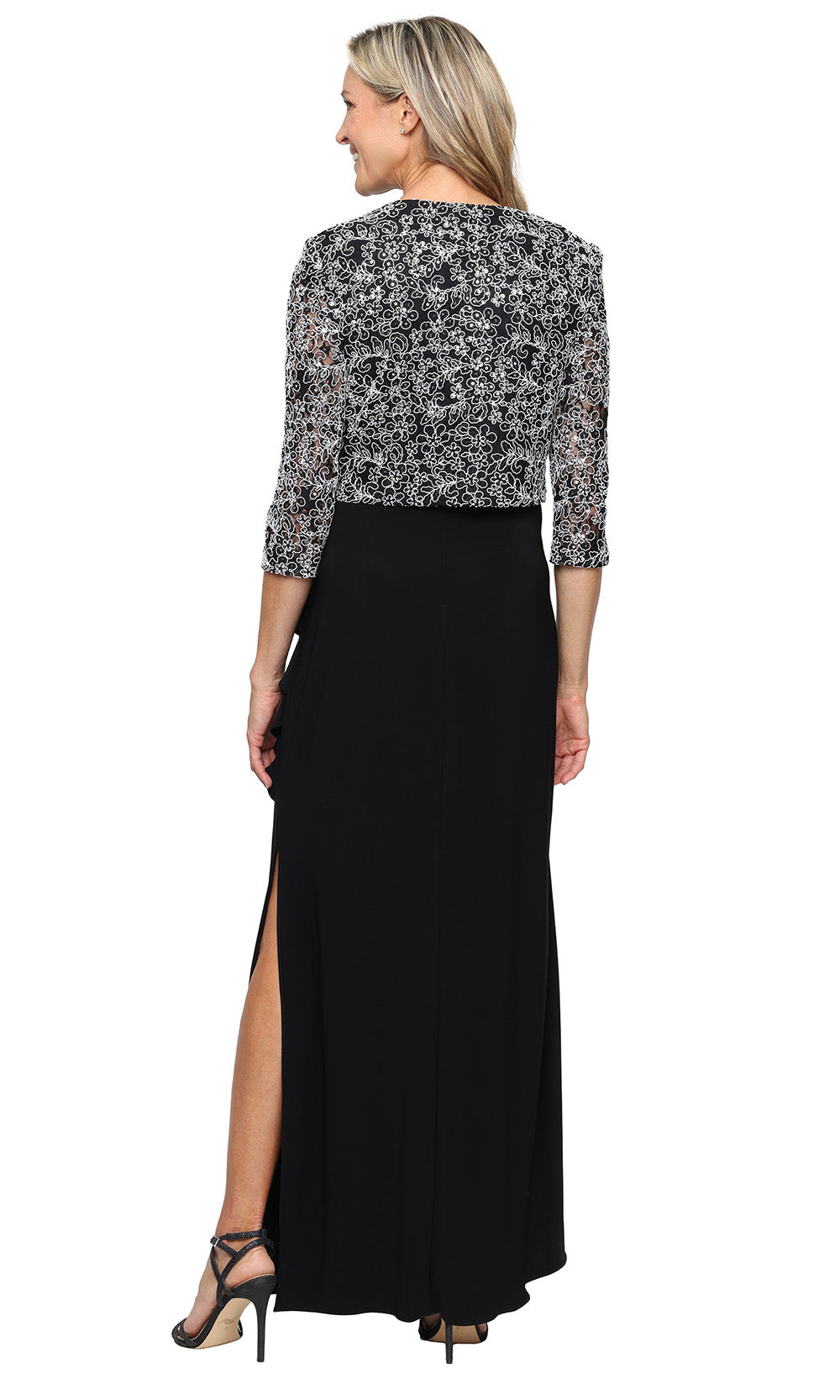 Alex Evenings 81122763 - Lace Jacket Matte Jersey Column Gown Mother of the Bride Dresses