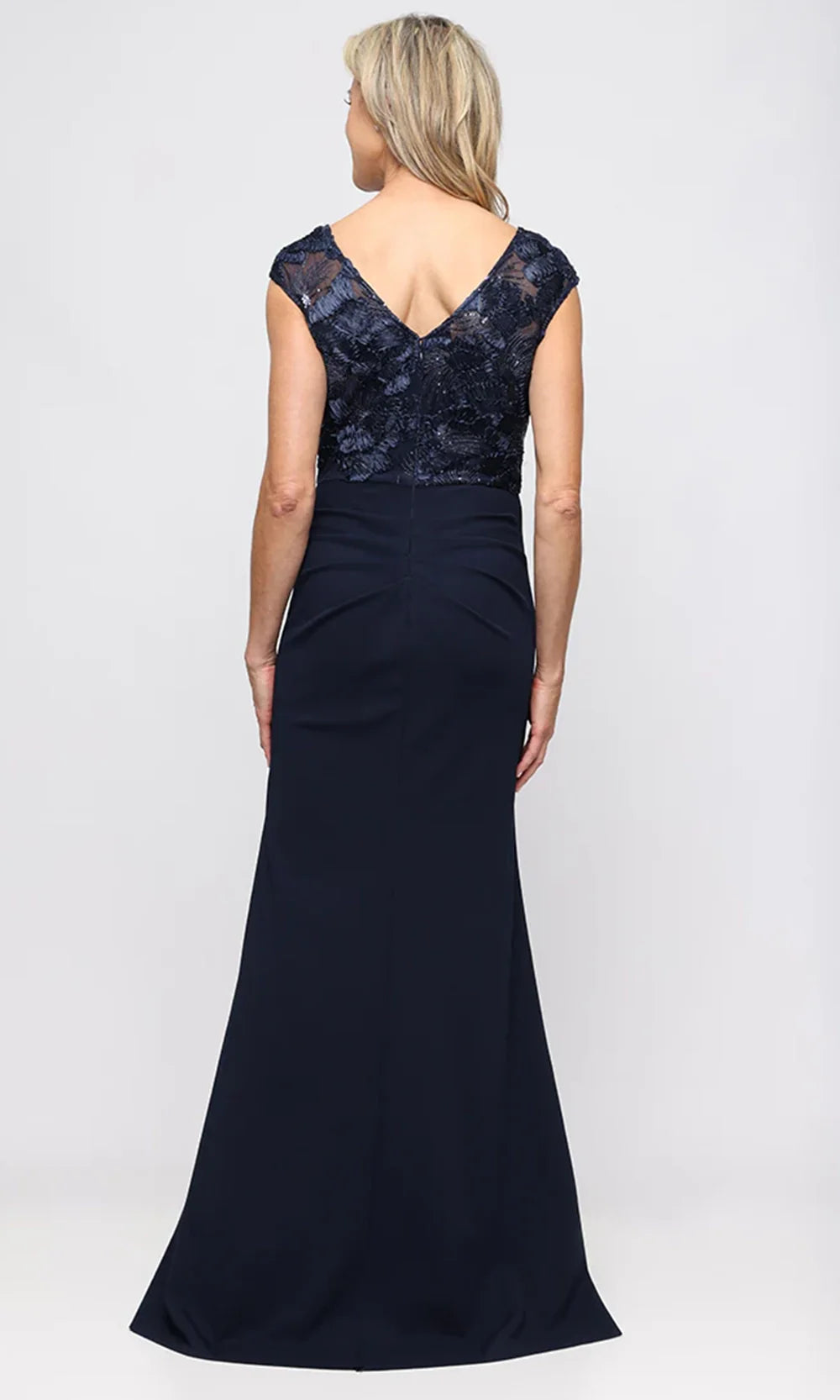Alex Evenings 82122791 - V-Back Draped Skirt Embellished Gown Prom Dresses