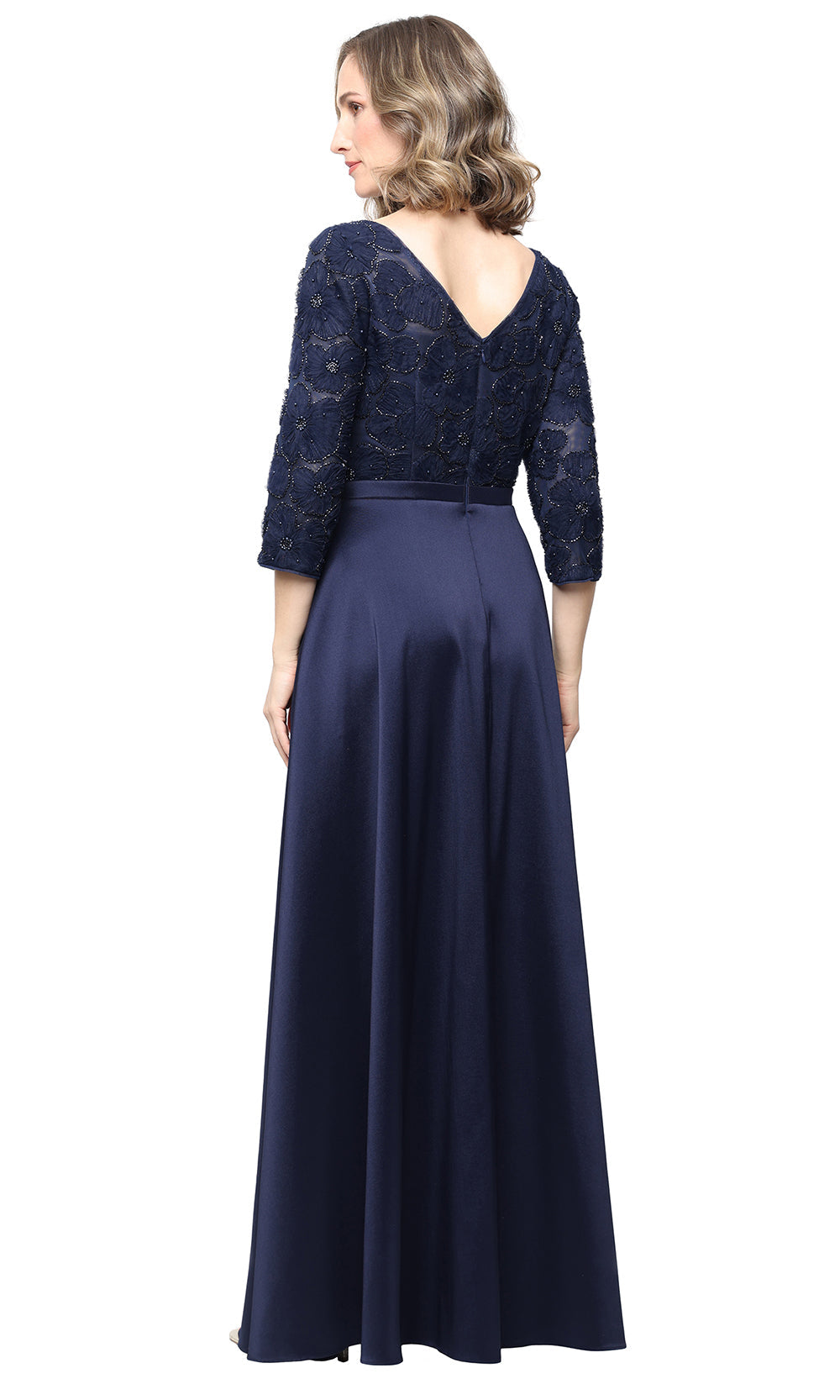Alex Evenings 81171997 - Elegant Lace Mother’s Evening Dress Mother of the Bride Dresses in Navy 