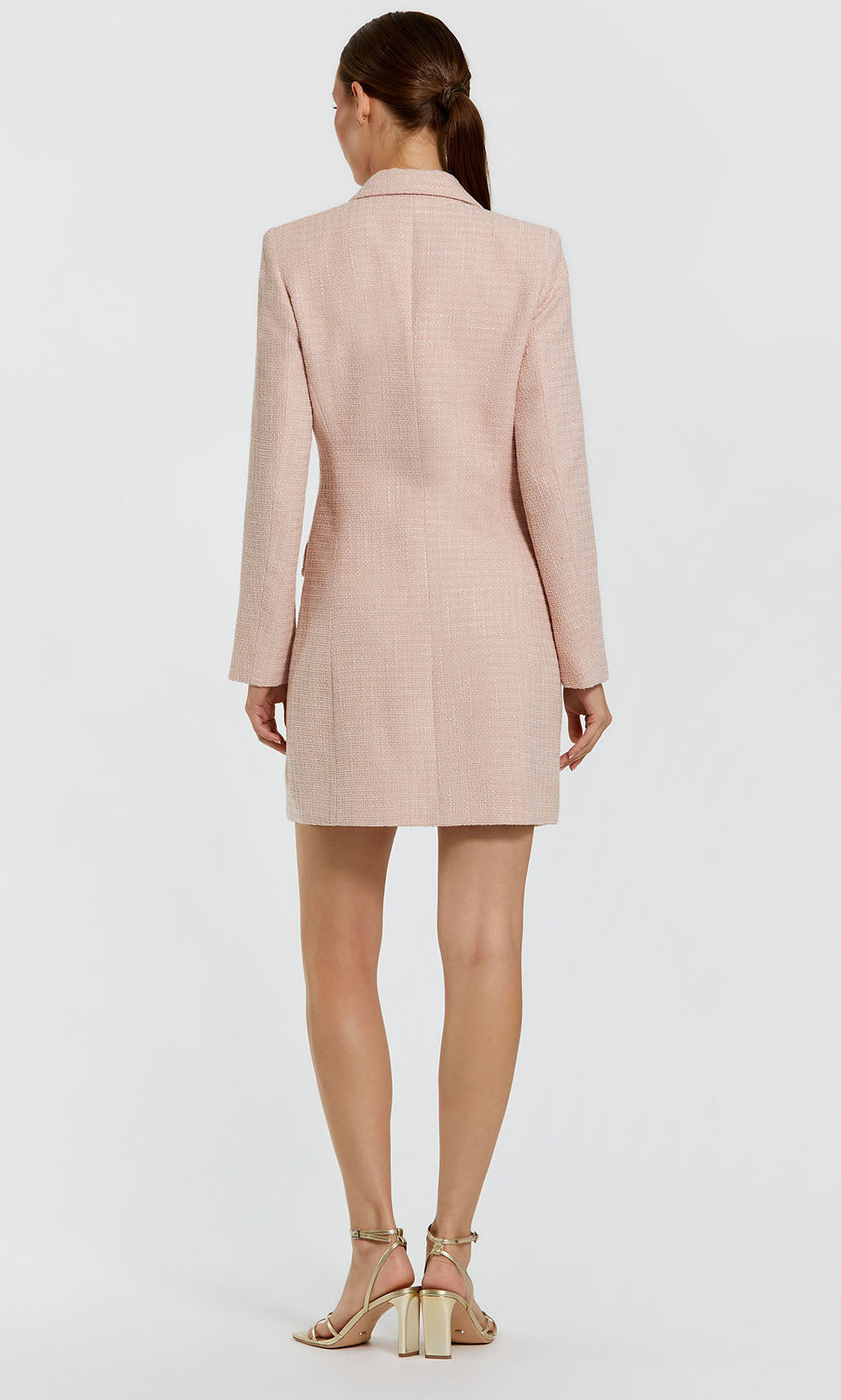 Mac Duggal 81198 - Long Sleeve Blazer Dress with Pearl Button Wedding Guest