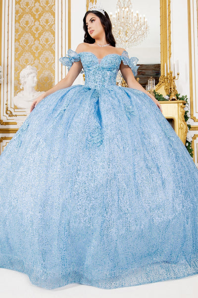 Cinderella Couture 8120J - Off-Shoulder Beaded Ballgown