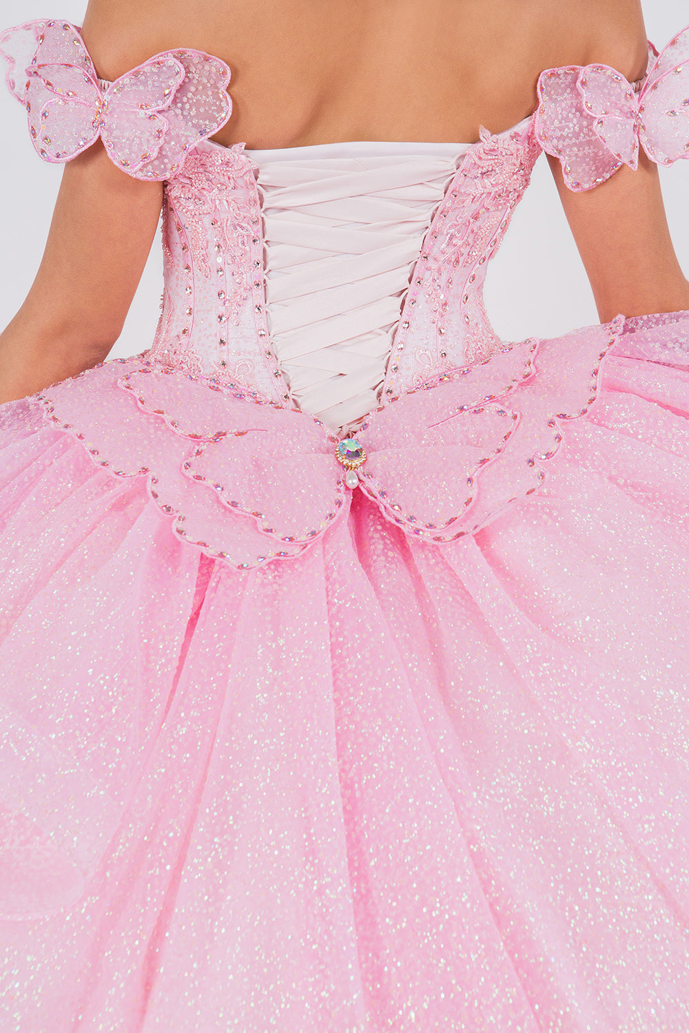Cinderella Couture 8120J - Off-Shoulder Beaded Ballgown