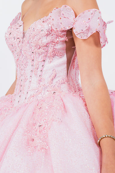 Cinderella Couture 8120J - Off-Shoulder Beaded Ballgown
