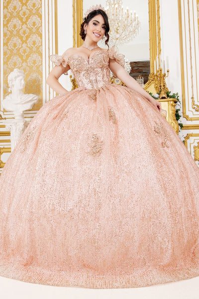 Cinderella Couture 8120J - Off-Shoulder Beaded Ballgown