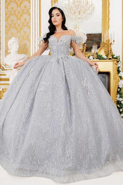 Cinderella Couture 8120J - Off-Shoulder Beaded Ballgown