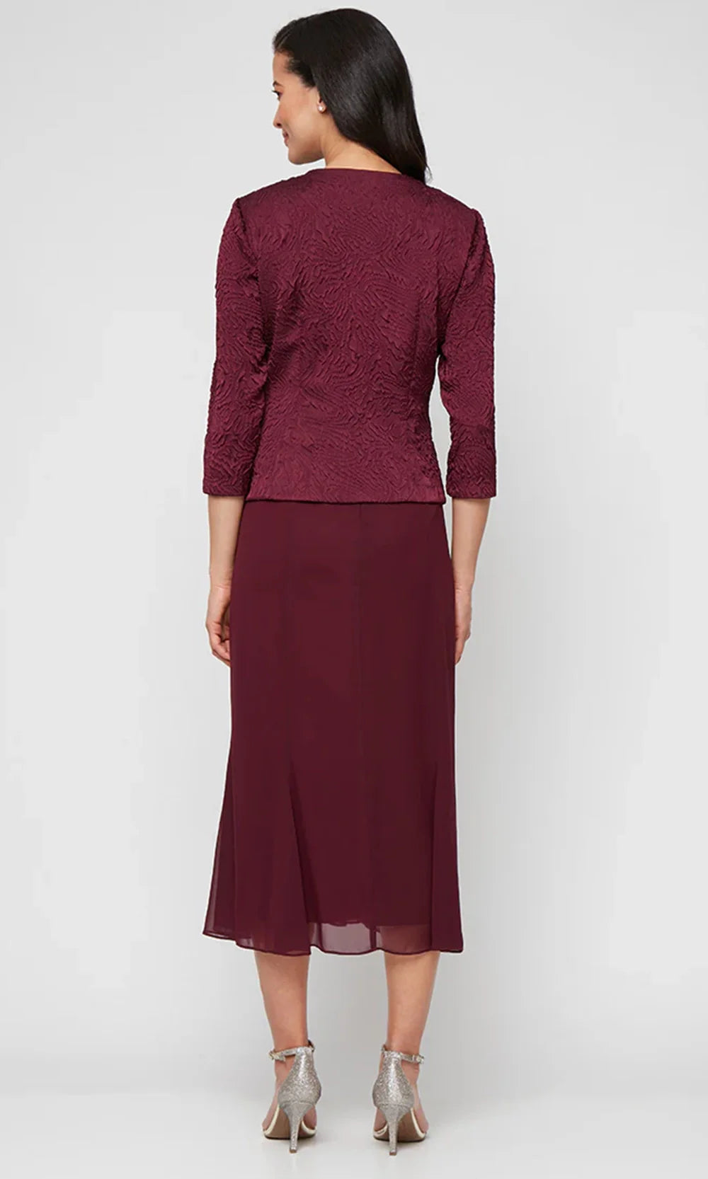 Alex Evenings 8125949 - Sleeveless Jacquard Dress with Jacket Wedding Guest