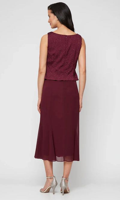 Alex Evenings 8125949 - Sleeveless Jacquard Dress with Jacket Wedding Guest
