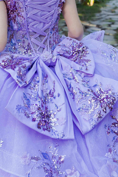 Cinderella Couture 8125J - Floral Embellished Off-Shoulder Ballgown