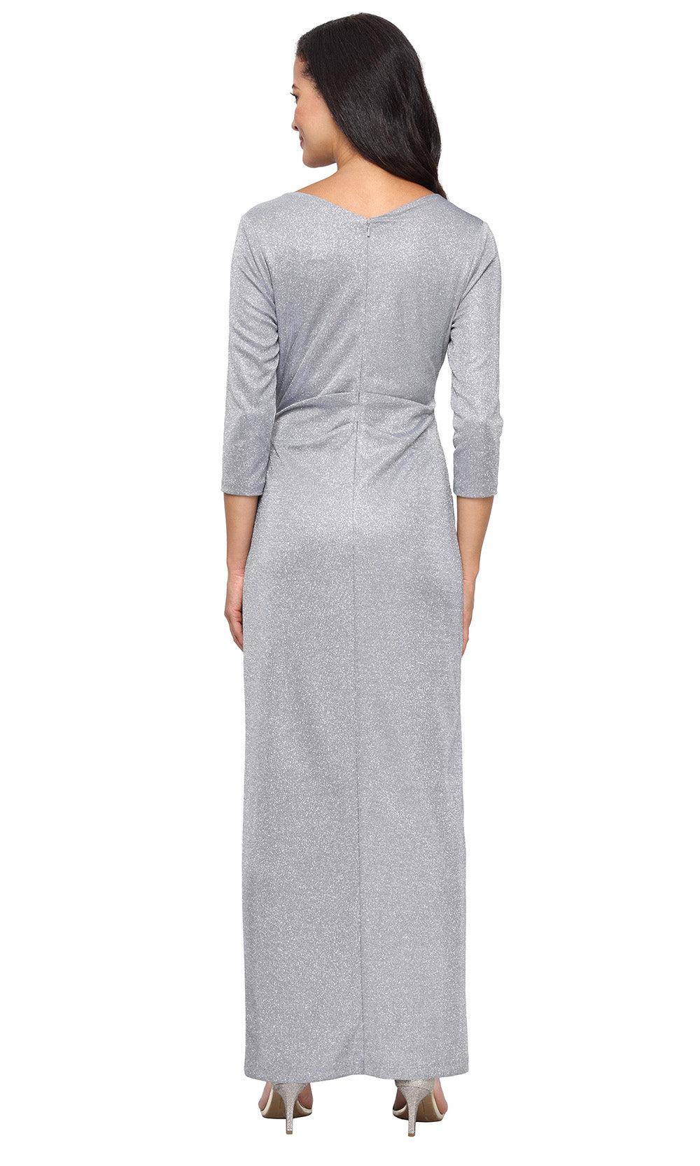 Alex Evenings 8127874 - Three-Quarter Sleeve Metallic Formal Gown Mother of the Bride Dresses